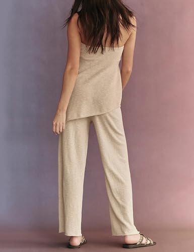 2 Piece Sets for Women Tube Tops and Pants Lounge Sweater Sets Summer Beach Travel Vacation Outfits2