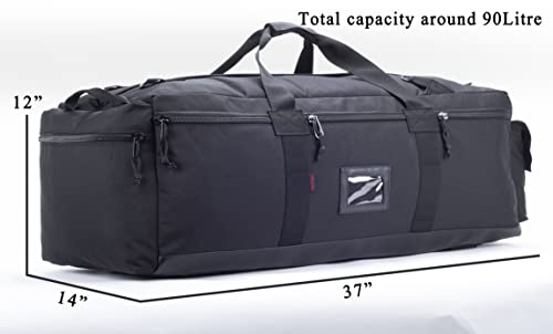 XMILPAX Large Military Duffle Bag Tactical Gear Load Out Bag Deployment Cargo Bag Travel Sports Equipment Duffel Luggage Bag with Backpack Straps 90L - Image 3
