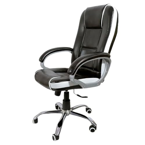 High Back Office Chair, Adjustable Tilt, Lumbar Support, Metal Base