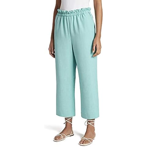 Tahari ASL Women's Elastic Waist Cropped Pant, Dynasty Green, 8 Cover