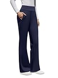 DLOODA Womens High Waist Dress Pants Business Casual Work Pants Stretchy Bootcut Pull On Slacks Office Trousers with Pockets (Navy Blue M)
