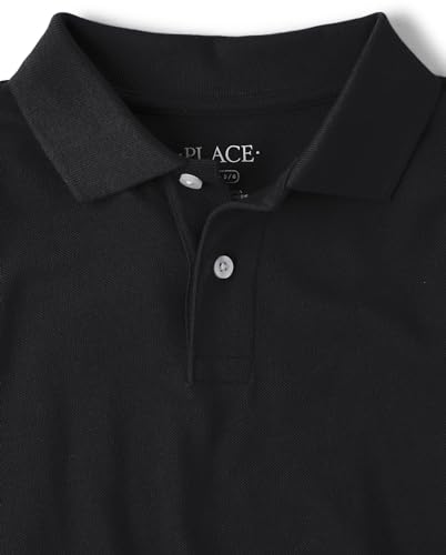 Image of The Children's Place Boys Uniform Long Sleeve Pique Polo