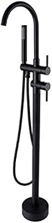 Sprinkle Floor Mounted Standing Bathtub Faucet Single Handle Mixer Tap with Handheld Shower