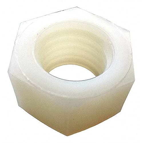 #2-56 Plain Finish Nylon Machine Screw Hex Nuts, 25 pk.