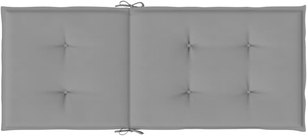 vidaXL Outdoor Garden 6-Pcs High Back Chair Cushions - Polyester, Gray - Water-Resistant, Non-Slip for Patio/Office/Home