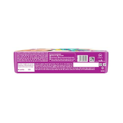 Image of Pampers Active Baby Tape Style Diapers, Medium (M) Size, 62 Count, Adjustable Fit with 5 star skin protection, 6-11kg Diapers