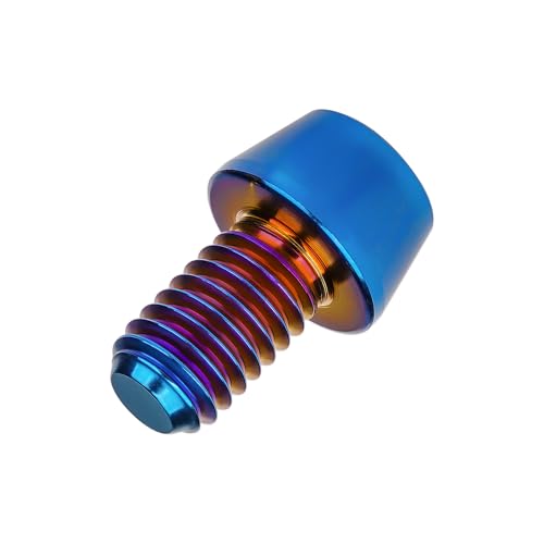 Image of Titanium Ti Bolt M5x9 16 18 20 25 30 35 40 45 50 55 60mm Tapered Head Screws Pack of 4 (M5x9mm, Burnt Blue)