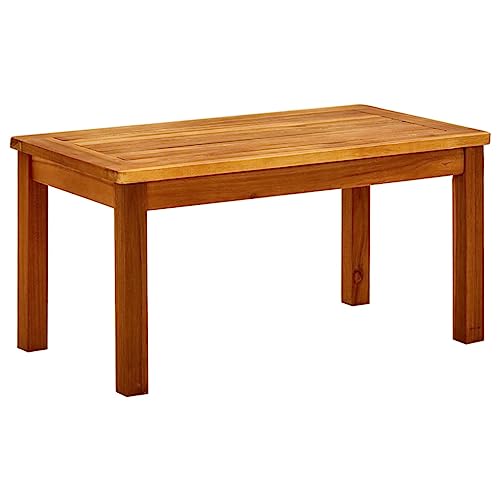 vidaXL Akazienholz Massiv Garten Couchtisch Gartentisch Beistelltisch Balkontisch Holztisch Teetisch Terrassentisch Gartenmöbel 70x40x36cm