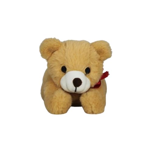Image of Plush Sleepy Bear Stuffed Toy, 20 cm, Soft Velvety Material Brown