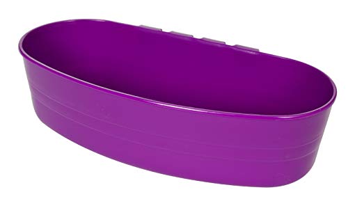 Pet Lodge® Plastic Cage Cup | Bunny Cage Cup | Feeder & Waterer for Small Animals | Mountable Hooks for Any Wire Type | Durable Plastic | 1 Quart | Purple