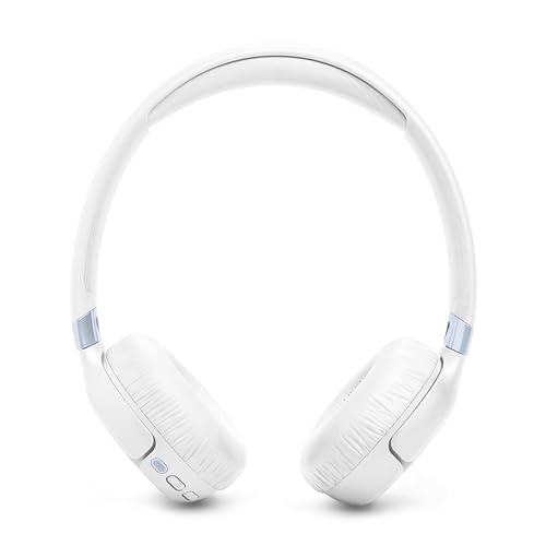 Image of JBL Tune 680NC - Wireless on-Ear Adaptive Noise Cancelling Headphones with Powerful Hi-Res JBL Pure Bass Sound and Spatial Sound, with Up to 76 Hours of Battery Life, Plus Speed Charge (White)