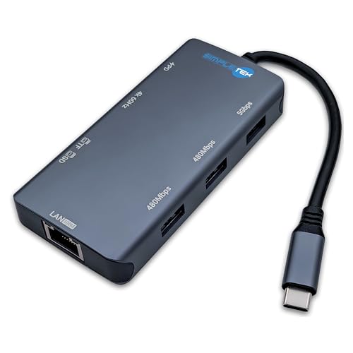 Hub USB-C 8-en-1 avec HDMI 4K 60Hz et charge rapide Power Delivery 100W en aluminium