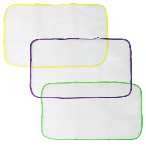 Image of 3Pcs Pressing Cloth for Ironing and Sewing Pressing Pad-Protective Scorch Saving Mesh Pressing Cloths for Clothes Protect(Green /Yellow /Purple)
