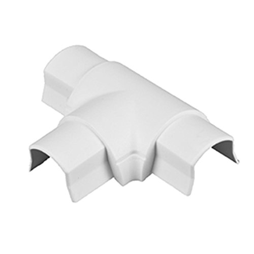Image of 16mm x 8mm White Smooth-Fit 2 Way T-Splitter Trunking Adapter – Wall Conduit AV/TV | Loops