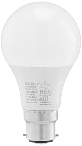 Image of Halonix 9W LED Light Bulb | Yellow (3000K) |Pack of 4 |Energy Efficient| 4kv Surge Protection | Base-B22