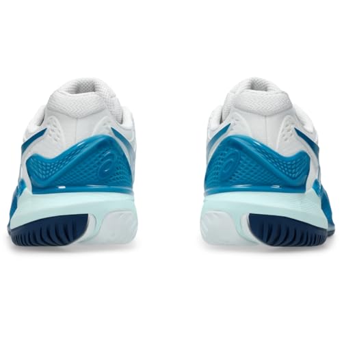 ASICS Tênis feminino GEL-RESOLUTION 9, 34, branco/azul-petróleo