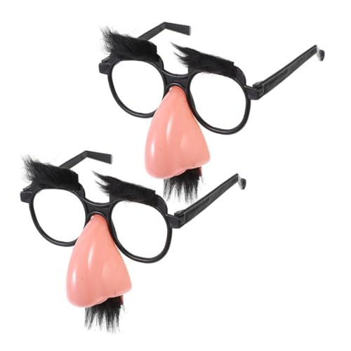 OFFIGAM 2stücke Verrückte Schnurrbartbrille Einzigartige Halloween Partybrille Für Erwachsene Lustige Clown Accessoires Für Festivals Und Geburtstagsfeiern