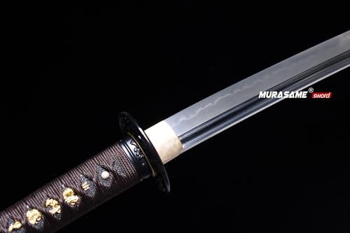 Murasame 41'' Katana Sword T10 Steel Clay Tempered Razor Sharp Real Hamon Full Tang Nihonto thumb #4