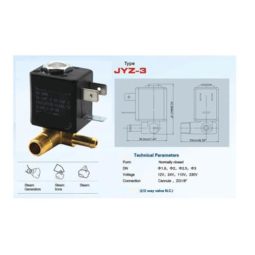 Électrovanne de rechange JYZ-3 DC 12V pour centrale vapeur et café
