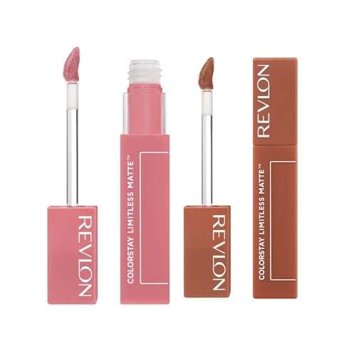 Revlon ColorStay Limitless Matte Lip Combo, Pintalabios Tono 005 Strut + Tono 003 Upper Hand, Pack de 2