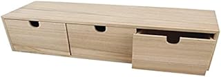 Rayher 6190300 komoda drewniana z 3 szufladami, naturalna, 37,5 x 13 x 11,5 cm, drewniana komoda, pudełko z szufladami