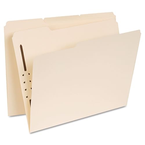 Universal Reinforced Top Tab Fastener Folders, 0.75