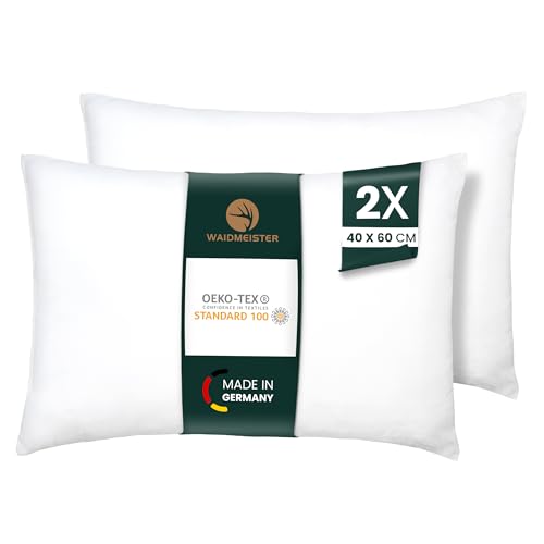 Waidmeister 2er Set - Kissenfüllung - 60°C waschbares Innenkissen geeignet für Allergiker - Polyester Kisseninlet als Couchkissen, Sofa Kissen,...