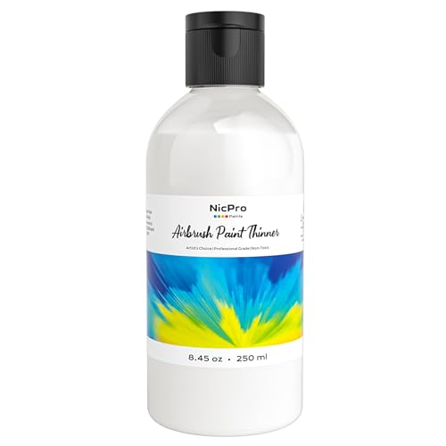 Nicpro Airbrush Thinner, 8.45 oz Water-Based Airbrush Medium, Acr...