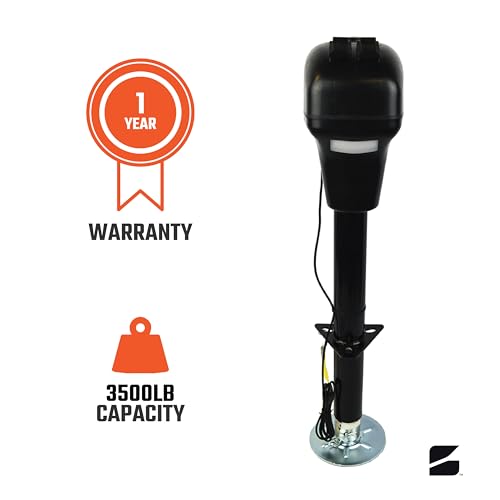 Bastion Distribution BJ3500B & BJ-CV Bastion Electric Power Tongue Jack With Cover | Electric Or Manual Operation | 3500Lb A-Frame Capacity | 12V | Front Led | Trailers, Campers, Rvs & Boats thumb #4