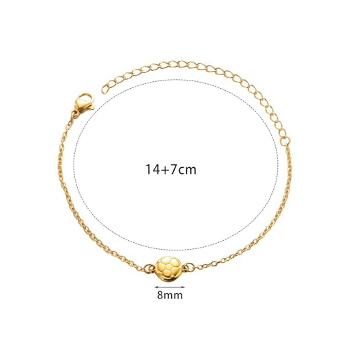Gold Soccer Volleyball Bracelet for Women Men Sports Ball Bracelet Sport Theme Jewelry Gift for Team Athlete Coach Volleyball Football Lovers3