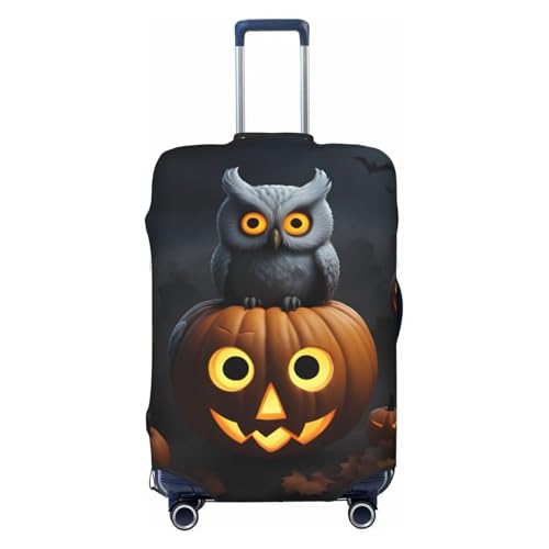 Halloween Owl Ghost Pumpkin 1 Print Luggage Suitcase Cover Protector Luggage Washable Covers With Concealed Zipper