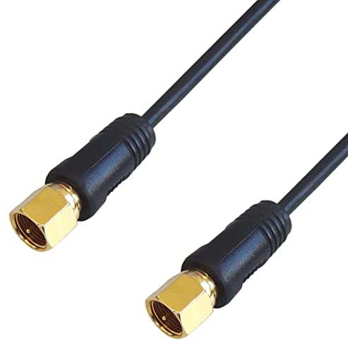 F-FACTORY アンテナケーブル 1.5m (スリム・極細) 4K8K/ BS/CS/地デジ/CATV 放送対応 S-2.5C-FB 同軸ケーブル 1.5m 両端F型コネクター(ネジ式) 黒/ブラック FNT-2CNN-GB15