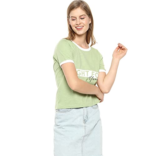Image of Campus Sutra Women's Cotton Regular Fit Tops