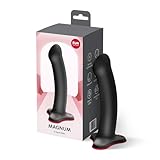 Fun Factory Magnum | XXL-Dildo aus Silikon | anal & vaginal | abgeflachte Spitze für G-Punkt & Prostata | Strap-On kompatibel | Dildo mit Saugfuß