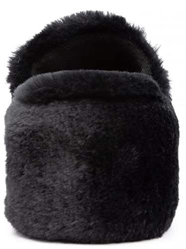 Juicy Couture Women's Faux Fur Platform Slippers – Fluffy Cozy Indoor Outdoor Slip-On House Shoes3