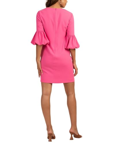 Trina Turk Women's V Neck Puff Sleeve Sheath Dress2