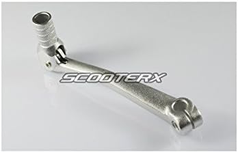50 Caliber Racing ScooterX Pit Bike Universal Gear Shift Lever - Silver Anodized - Fits Pocket Bikes, Pit Bikes, Dirt Bikes, Motorcycles, and More! [5677]