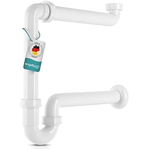 Engelbach® Raumsparsiphon für Waschbecken - Siphon 1 1/4" x 32mm - Raumsparsiphon Waschtisch inkl. Video-Anleitung - Made in Germany Cover