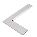 New Lon0167 Woodworking 160mm Featured x 100mm L reliable efficacy Shaped bevele-d Edge Try Square Ruler Silver Tone(id:bd5 5e 95 dc7)