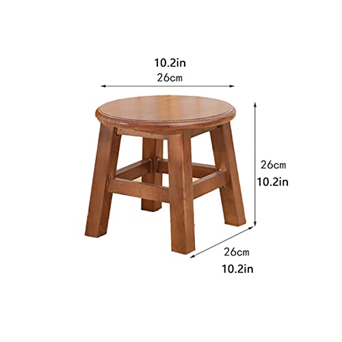 Tabouret bas en bois massif, repose-pieds robuste et stable