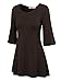 LL Womens Round Neck 3/4 Bell Sleeves Ombre Tunic Top - Made in USA
