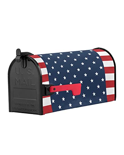 4Th Of July Mailbox Covers Magnetic Standard Size, Independence Day Magnetic Mailbox Covers, Patriotic Blue Red Mailbox Cover Post Letter Box Wrap Cover Welcome Home Garden Yard Outdoor Decorations #TOP1