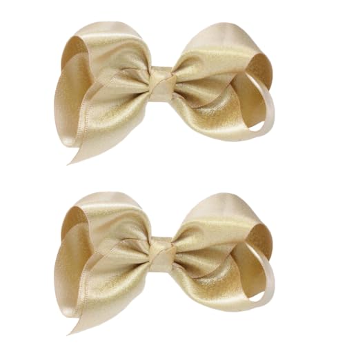 2 Pinzas para cabello doradas de 4.5 pulgadas miniatura 1