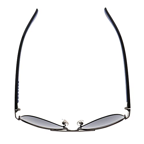 DOCKERS Men's Bo Sunglasses Polarized Aviator, Gunmetal, 54mm4