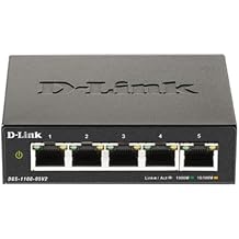 D-Link 5-Port Gigabit Smart Managed Ethernet Switch, L2, VLANs, QoS, IGMP Snooping, LAG, Web UI, Sturdy Metal with Shielded Ports, Desktop, Fanless, NDAA/TAA, Lifetime Product Coverage DGS-1100-05V2