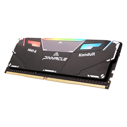 Image of Timetec Pinnacle Konduit RGB DDR4 3200MHz PC4-25600 CL16-18-18-38 XMP2.0 Overclocking 1.35V Compatible for AMD and Intel Desktop Gaming PC Memory Module RAM (RGB Black, 8GB)