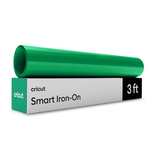 Cricut Smart Iron On Grass Green (13in x 3ft) - HTV Heat Transfer Vinyl - Matless Cutting for Long cuts
