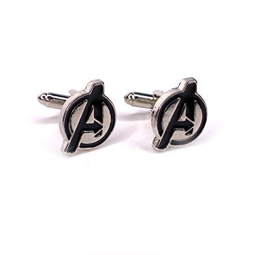 New Shiny Avengers Cufflinks with Gift Box, Gift for Super Hero Celebration Party, Detail Jewelry for Men