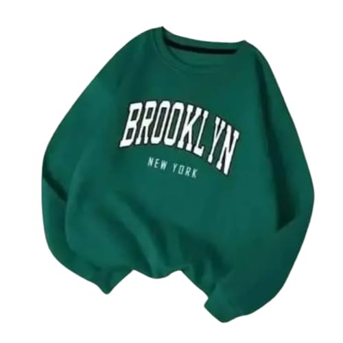 Image of Women Oversized Baggy Sweatshirt, Cotton Broken Heart Print