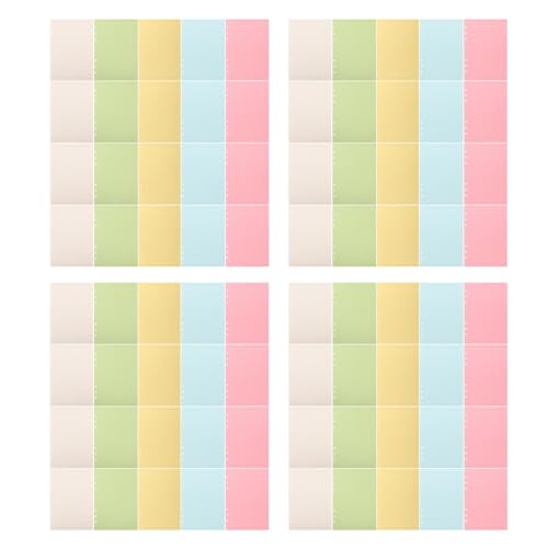 Papier ligné coloré perforé ABOOFAN pour recharger les cahiers A5
